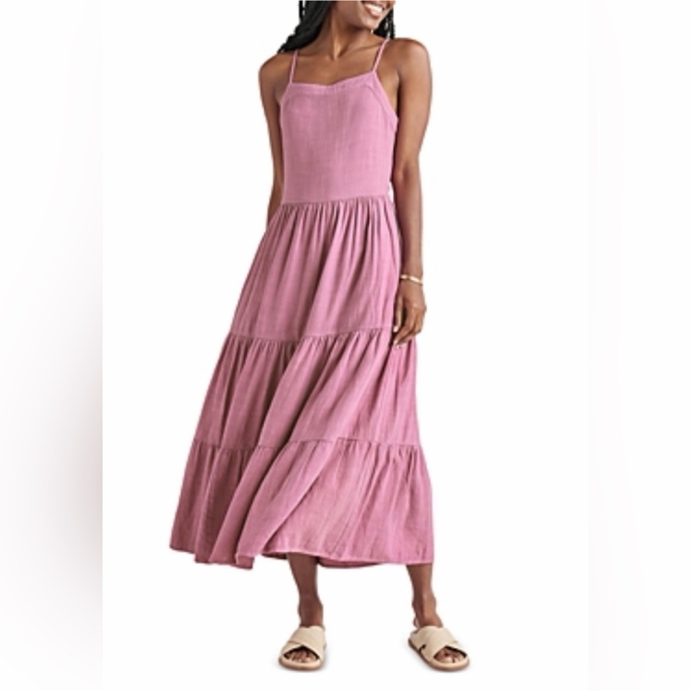 Splendid Womens Myla Linen Blend
Tiered Midi Dress - Picture 3 of 6